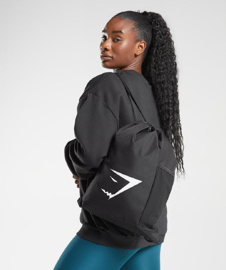 Bolsas Gymshark Sharkhead Gymsack Mujer Negras | CO 3104CTV